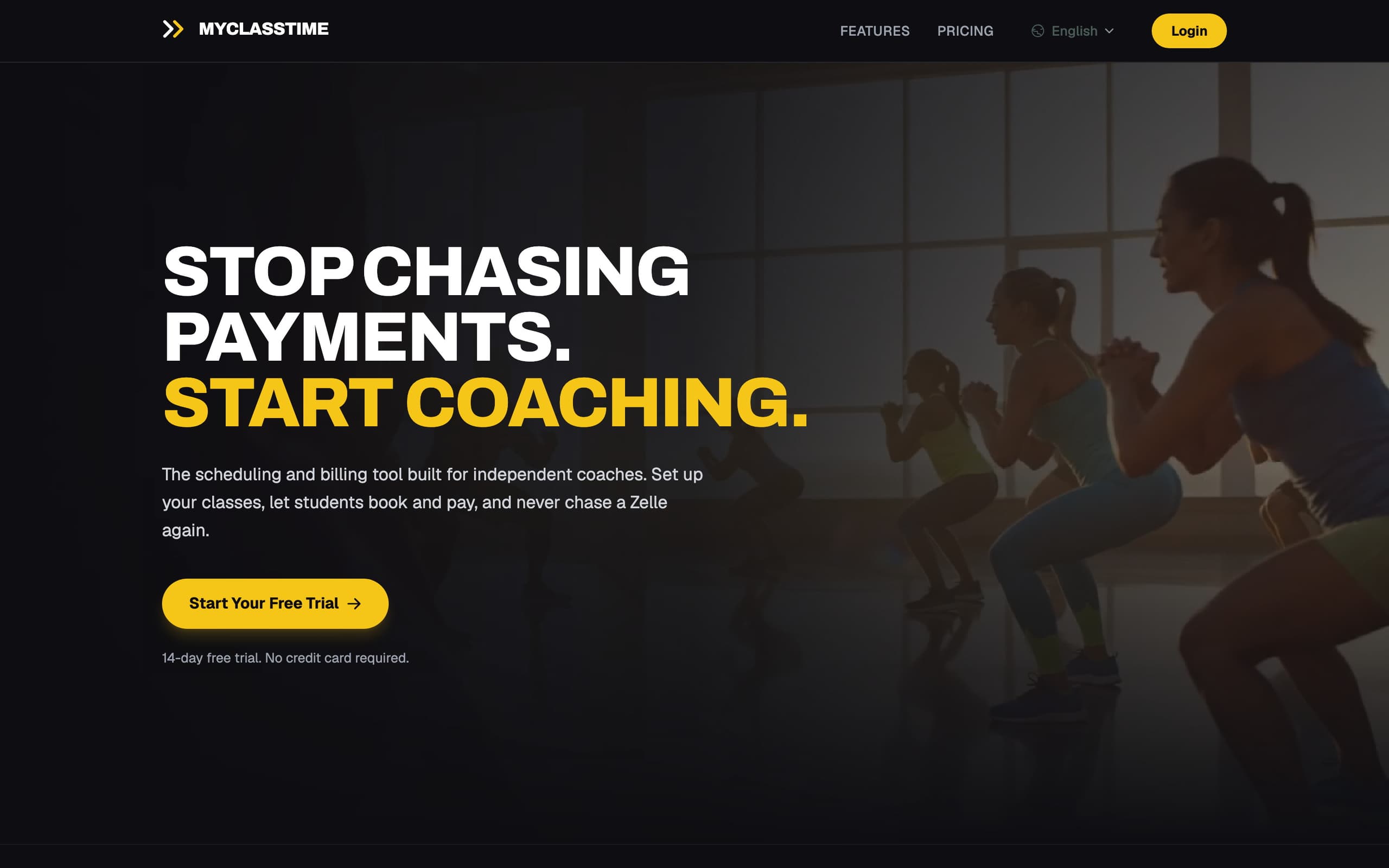 The MyClassTime home page