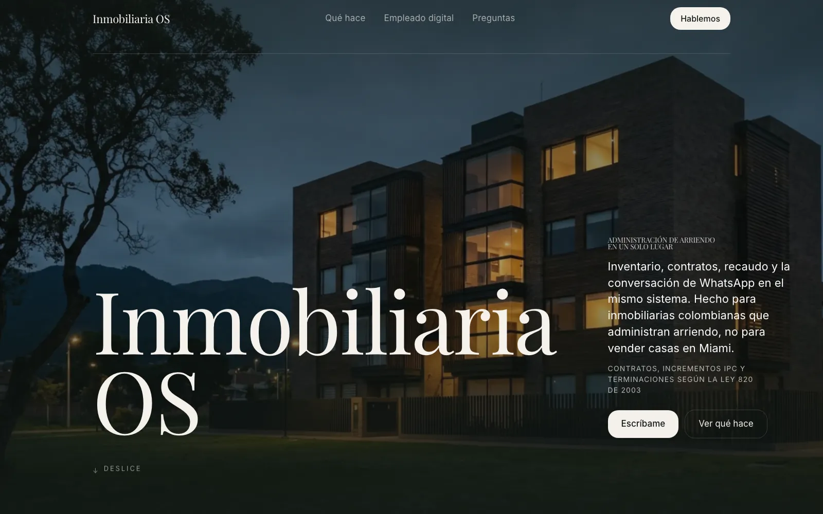Inmobiliaria OS screenshot